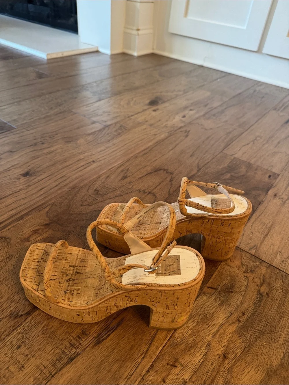 Dolce Vita Cork Platform Thong Sandals - Natural